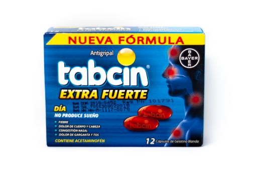 Imagen de ANTIGRIPAL BAYER TABCIN EXTRA FUERTE LIQUID GEL 12 UND