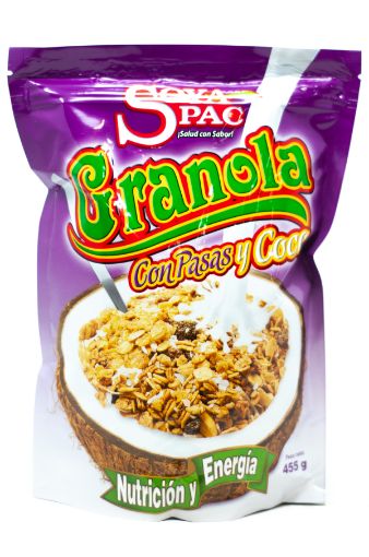 Imagen de GRANOLA SOYA PAC CON PASAS & COCO DOYPACK 455 G