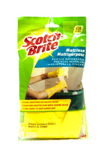 Imagen de GUANTE SCOTCH BRITE MULTIUSO TALLA G AROMA LIMÓN 1 UND