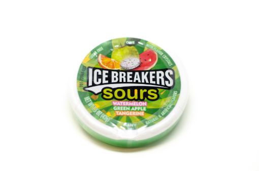 Imagen de PASTILLA ICE BREAKERS ÁCIDA SANDÍA MANZANA VERDE Y MANDARINA 42 G