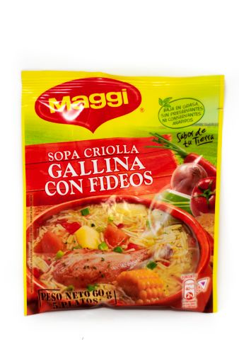 Imagen de SOPA CRIOLLA MAGGI GALLINA CON FIDEOS 60.00 G