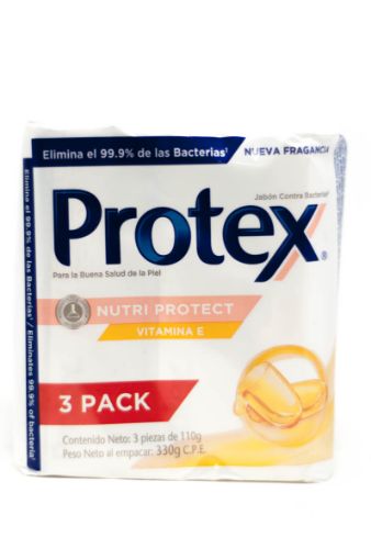 Imagen de JABON DE TOCADOR PROTEX VITAMINA E 330 G 3 UND 330 g 