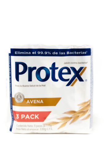 Imagen de JABON DE TOCADOR PROTEX AVENA 3UND 330 g 