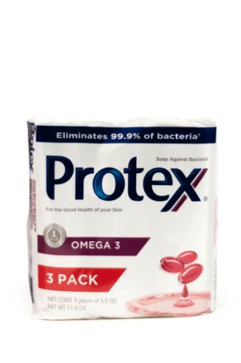 Imagen de JABON DE TOCADOR PROTEX OMEGA 3  3 UND 330 g 