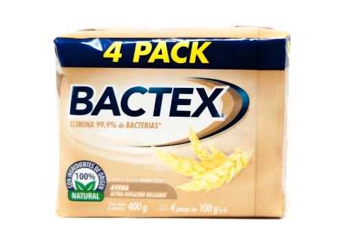 Imagen de JABON DE TOCADOR BACTEX AVENA 4 UND 400 g 