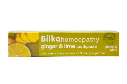 Imagen de CREMA DENTAL BILKA HOMEOPATHY LIBRE DE FLUOR SABOR JENJIBRE & LIMON 75 ML