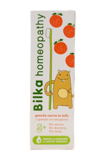 Imagen de CREMA DENTAL BILKA HOMEOPATHY PARA NIÑOS MANDARINA 50 ML