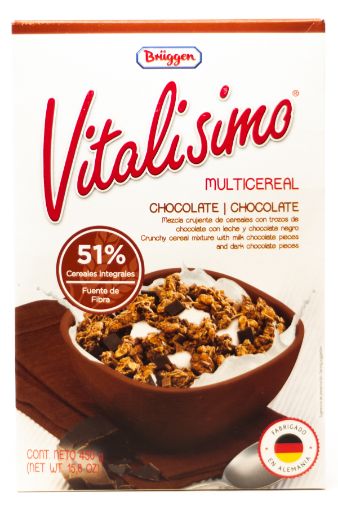 Imagen de CEREAL MULTICEREAL VITALISIMO BRUGGEN CHOCOLATE CAJA 450 g 