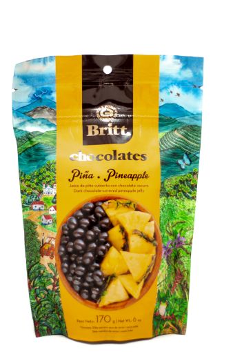 Imagen de CHOCOLATE BRITT OSCURO PIÑITAS RELLENAS CON JALEA DE PIÑA  170.00 G