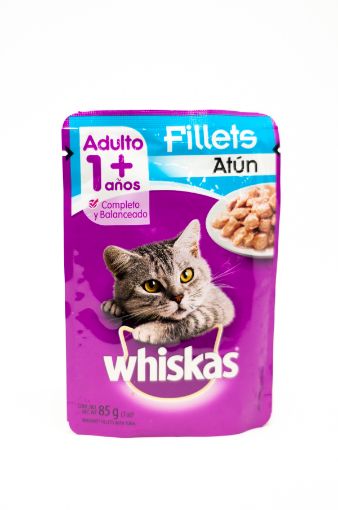 Imagen de ALIMENTO HÚMEDO WHISKAS FILLETS ATÚN PARA GATO 85 G