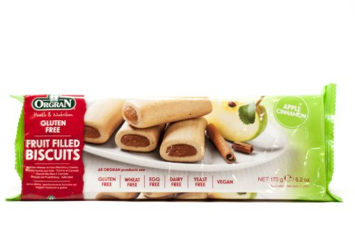 Imagen de BISCUITS ORGRAN RELLENO MANZANA Y CANELA  GLUTEN FREE  175 g 