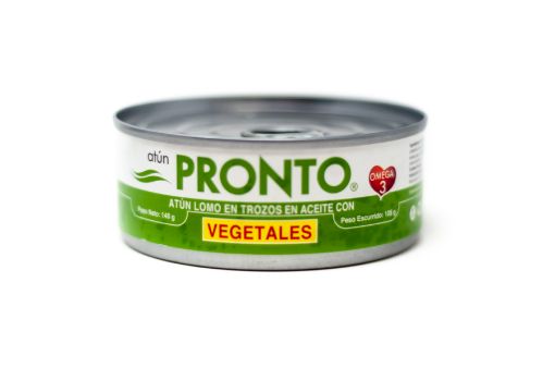 Imagen de ATÚN PRONTO LOMO EN TROZOS CON VEGETALES EN ACEITE  105 g 