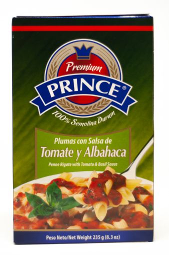 Imagen de PASTA PRINCE PLUMAS CON TOMATE ALBAHACA 235.00 G