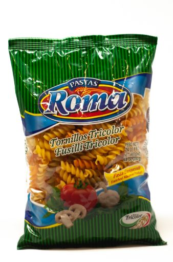 Imagen de PASTA ROMA TORNILLO TRICOLOR 250 G