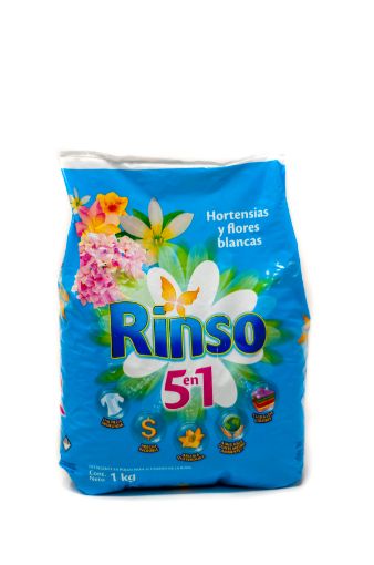 Imagen de DETERGENTE RINSO EN POLVO HORTENSIAS Y FLORES AZUL 1000.00 G