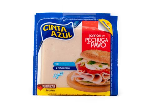 Imagen de JAMON CINTA AZUL LIGHT PECHUGA DE PAVO 250.00 G