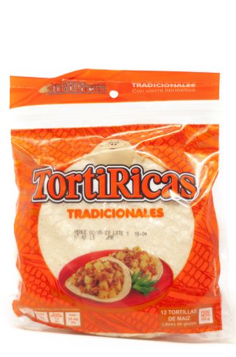 Imagen de TORTILLAS TORTIRICAS TRADICIONALES DE MAÍZ 12 UND 222 G