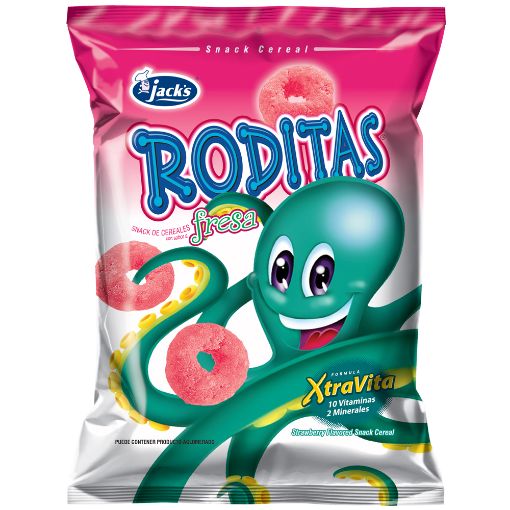 Imagen de CEREAL AZUCARADO JACK'S RODITAS SABOR FRESA BOLSA 170.00 G