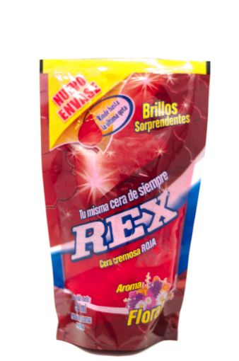 Imagen de CERA REX CREMOSA ROJA AROMA FLORAL 330 ML