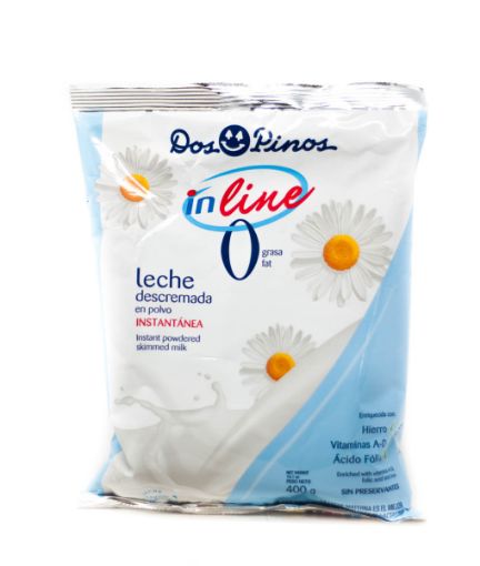 Imagen de LECHE EN POLVO DOS PINOS IN LINE 0% GRASA DESCREMADA 400 G