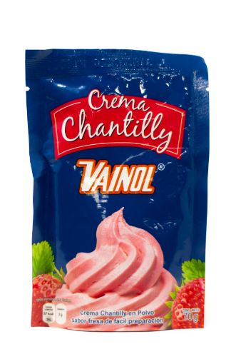 Imagen de CREMA CHANTILLY EN POLVO VAINOL ANCLA SABOR FRESA 70 G