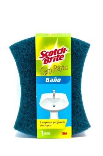 Imagen de ESPONJA SCOTCH BRITE DOBLE USO BAÑO CERO RAYAS 1.00 UND