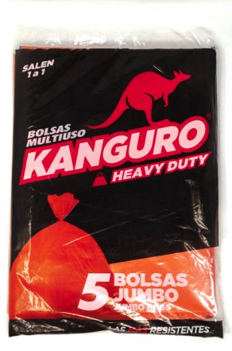 Imagen de BOLSA KANGURO PARA BASURA HEAVY DUTY NARANJA 5 UND