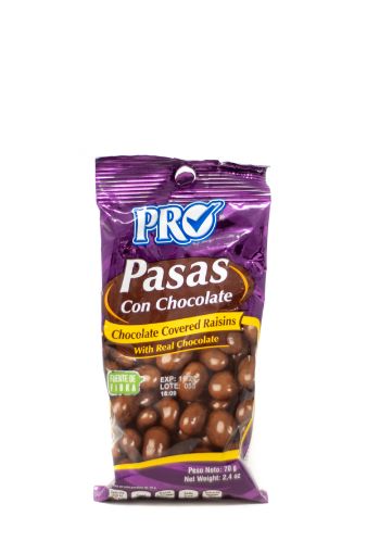 Imagen de PASAS PRO CON CHOCOLATE 70 G