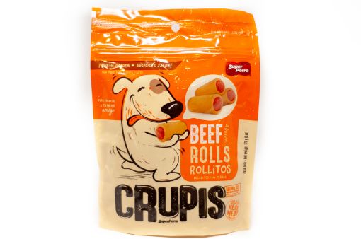 Imagen de BOCADILLOS PARA PERRO SUPER PERRO CRUPIS ROLLOS DE CARNE Y TOCINETA 170.00 G