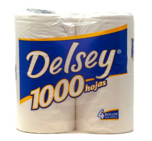 Imagen de PAPEL HIGIENICO DELSEY HOJA SENCILLA 1000 HOJAS 4,00 und 