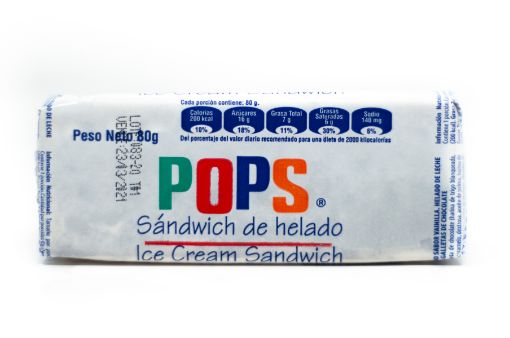 Imagen de HELADO POPS MINI SANDWICH VAINILLA 80.00 G