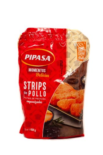 Imagen de FAJITAS PIPASA DE POLLO EMPANIZADAS 650 G