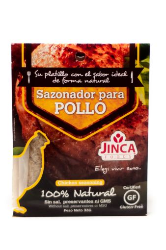 Imagen de SAZONADOR PARA POLLO JINCA FOODS 100% NATURAL 33.00 G