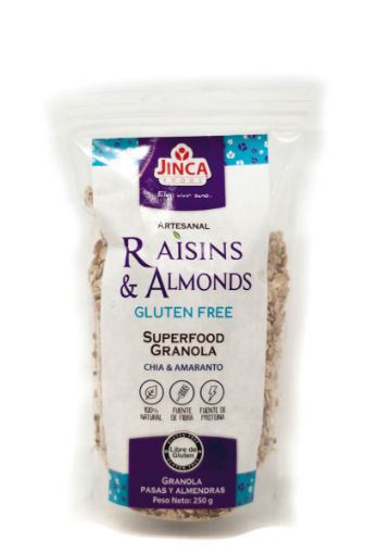 Imagen de GRANOLA JINCA FOODS PASAS & ALMENDRAS DOYPACK  250.00 G