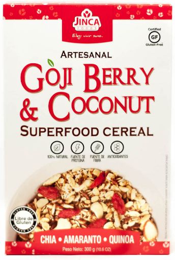 Imagen de CEREAL ARTESANAL JINCA FOODS GOJI BERRY Y COCONUT CAJA 300.00 G