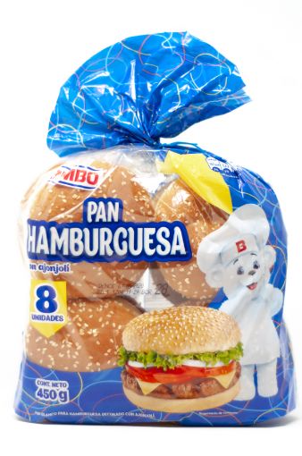 Imagen de PAN BIMBO PARA HAMBURGUESA 8 UND 450 G