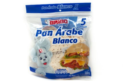 Imagen de PAN ÁRABE BIMBO BLANCO 5 UND 380 G