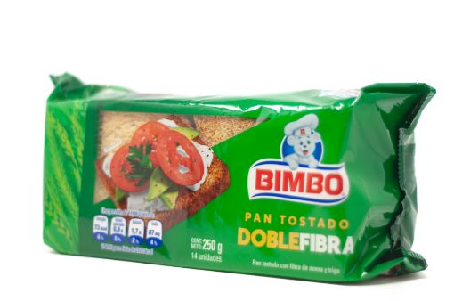 Imagen de PAN TOSTADO BIMBO DOBLE FIBRA 14 UND 250 G