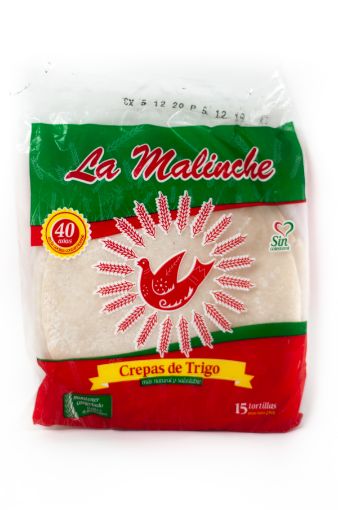 Imagen de TORTILLAS LA MALINCHE DE HARINA DE TRIGO MEDIANA 15 UND 250 G