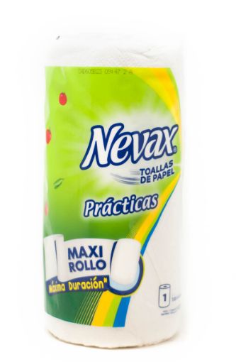 Imagen de TOALLAS DE COCINA NEVAX PRACTICAS MAXI ROLLO 100 HOJAS DOBLES 1 UND