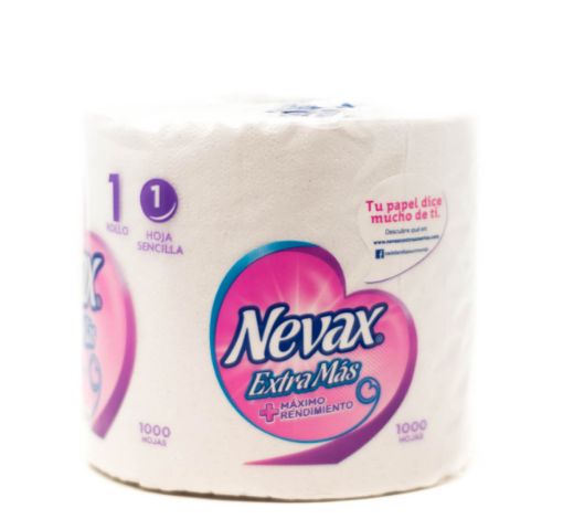 Imagen de PAPEL HIGIENICO NEVAX EXTRA MAS 1000 HOJAS SENCILLAS 1 UND