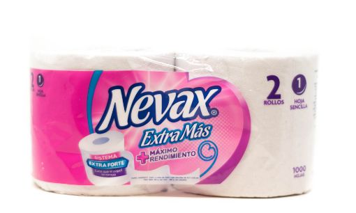 Imagen de PAPEL HIGIENICO NEVAX EXTRA MAS 1000 HOJAS SENCILLAS 2 und 