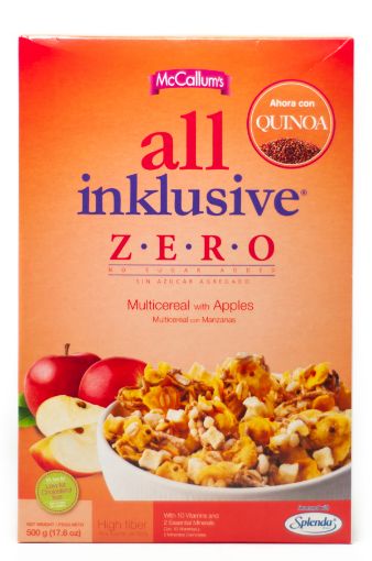 Imagen de CEREAL MULTICEREAL MCCALLUMS ALL INKLUSIVE ZERO CON MANZANA CAJA 500 G