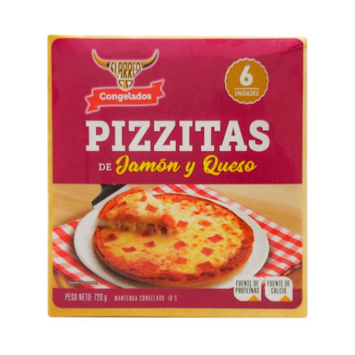 Imagen de PIZZITA EL ARREO CONGELADA JAMON & QUESO 6 UND 720 G