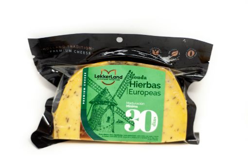 Imagen de QUESO GOUDA LEKKERLAND HIERBAS EUROPEAS 200 G 