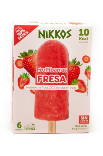 Imagen de HELADO NIKKOS FRUTTIBARRA FRESA 6 UND 372.00 G