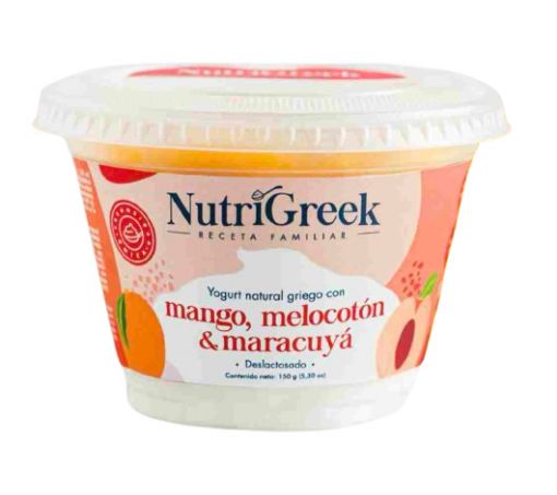 Imagen de YOGURT GRIEGO NUTRI GREEK CON STEVIA MANGO MELOCOTON Y  MARACUYÁ 150.00 G