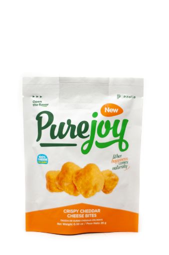 Imagen de TROZOS DE QUESO CHEDDAR PUREJOY CRUJIENTES 28 G