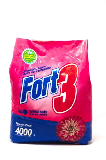 Imagen de DETERGENTE EN POLVO FORT 3 FRESCURA FLORAL 4000 g 