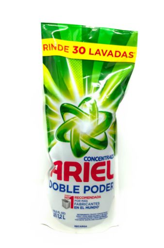 Imagen de DETERGENTE LIQUIDO ARIEL DOYPACK CONCENTRADO ROPA BLANCA Y COLOR RECARGA 1200 ML